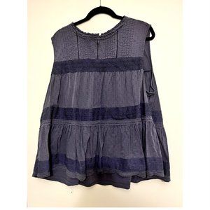 Bohemian Cotton-blend Embroidered Tank